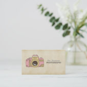 漫画DSLRのカメラの写真撮影の名刺 名刺 (スタンド正面)