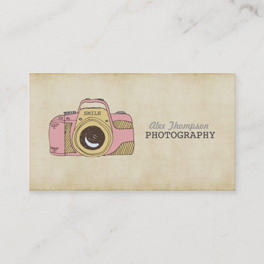 漫画DSLRのカメラの写真撮影の名刺 名刺 (正面)