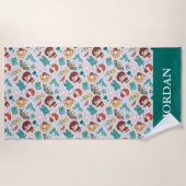 漫画HARRY POTTER™生き物&呪文パターン ビーチタオル (正面)