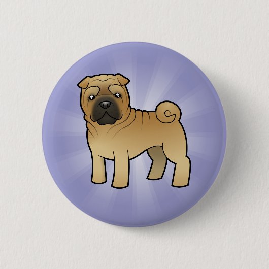 漫画Shar Pei 缶バッジ (正面)