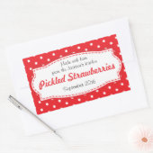 漬けイチゴまたはジャム食品ラベルのシール 長方形シール (封筒)