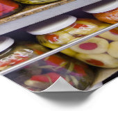 漬け物や野菜の展示。 ポスター (角)