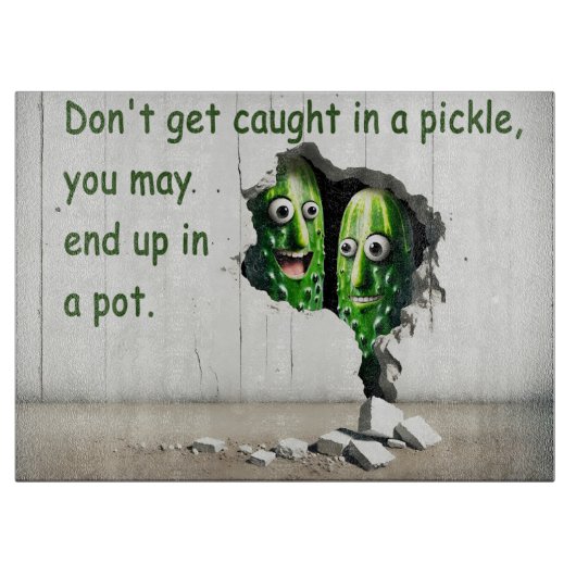 漬物に巻き込まれないで カッティングボード (正面)