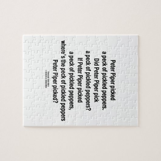 漬物のコショウのピーターのパイパーによって選ばれるコツコツつつく音 ジグソーパズル (横)