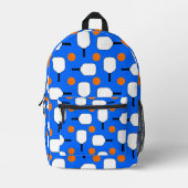 漬物のパドルとオレンジの漬物の青 プリントバックパック (正面)