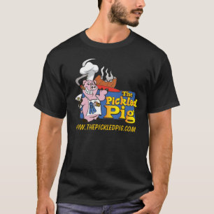 漬物のブタの暗い色のTシャツ Tシャツ