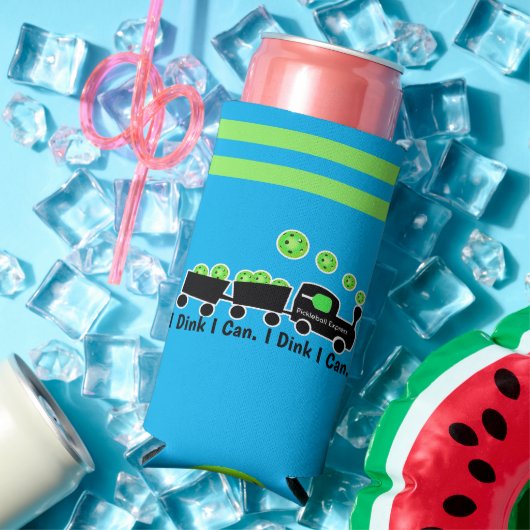漬物の練習Dink I Can Blue and Green スリム缶クーラー (インサイチュ 夏)
