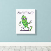 漬物を飲クールむ キャンバスプリント (インサイチュ (ウッドフロア))