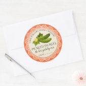 漬物キュウリのパーソナライズされた自家缶詰 ラウンドシール (封筒)