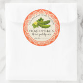 漬物キュウリのパーソナライズされた自家缶詰 ラウンドシール (バッグ)