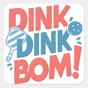 漬物スローガンDink Dink Boom漬物おもしろい球 スクエアシール