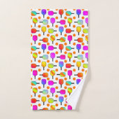 漬物パドルとオレンジの漬物カラフル球 バスタオルセット (ハンドタオル)