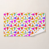 漬物パドルとオレンジの漬物カラフル球 バスタオルセット (ハンドタオル)