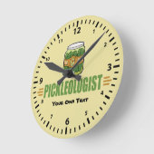 漬物学者ピクおもしろいル·ラバーズ ラウンド壁時計 (傾斜)