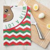 漬物用トナカイのキッチンタオル キッチンタオル (四つ折り)