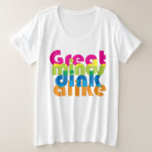 漬物素晴らしも同じ プラスサイズTシャツ (デザイン正面)