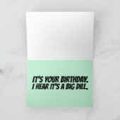 漬物誕生日カード、ビッグディル カード (内部)