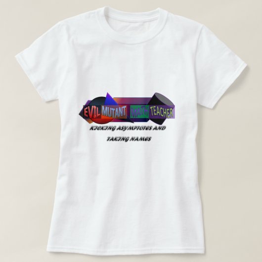 漸近線および名前を取ることを蹴ります Tシャツ (デザイン正面)