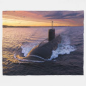 潜ロシアの水器 フリースブランケット (正面(横))