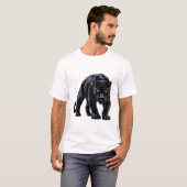 潜伏するクロヒョウマスコット Tシャツ (正面フル)