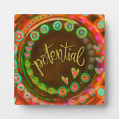 潜在やる気を起こさせる気かわいらしイーゼル フォトプラーク (正面)