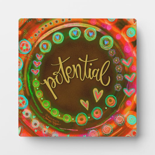 潜在やる気を起こさせる気かわいらしイーゼル フォトプラーク (正面)