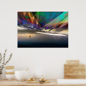 潜在意識の宇宙的なショア – 幻想的な芸術 ポスター (キッチン)