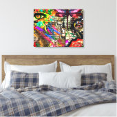 潜在意識ドリームデジタルコラージュby KEB キャンバスプリント (インサイチュ (寝室))