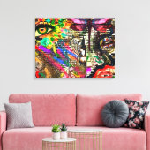 潜在意識ドリームデジタルコラージュby KEB キャンバスプリント (インサイチュ (リビング))