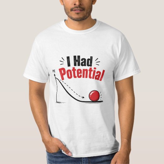 潜在的な物理学ユーモアあり Tシャツ (正面)
