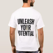 潜在能力を発揮する – やる気を起こさせる引用文 Tシャツ (裏面)