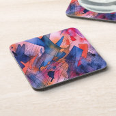 「潜在能力を解き放つ」コンテンポラリー抽象芸術・アート コースター (左側)