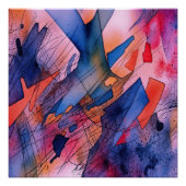 「潜在能力を解き放つ」コンテンポラリー抽象芸術・アート ポスター (正面)