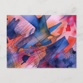 「潜在能力を解き放つ」コンテンポラリー抽象芸術・アート ポストカード (正面)