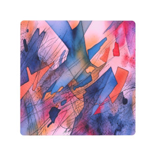 「潜在能力を解き放つ」コンテンポラリー抽象芸術・アート メタルプリント