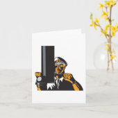 潜望鏡航海のを用いた潜水艦長 カード (黄色い花)