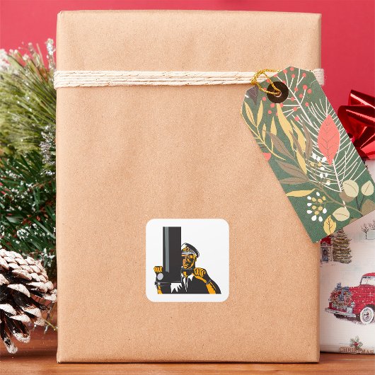 潜望鏡航海のを用いた潜水艦長 スクエアシール