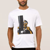 潜望鏡航海のを用いた潜水艦長 Tシャツ (正面)