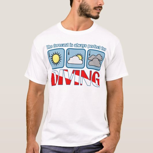 潜水の予報 Tシャツ (正面)