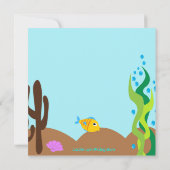 潜水の赤い毛の人魚の女の子の誕生日の招待状 招待状 (裏面)