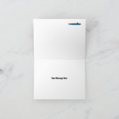 潜水カラフル艦-カスタムMonogramノートカード ノートカード (内部)