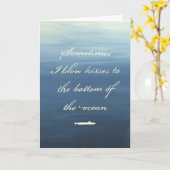 潜水吹船へのキス – グリーティングカード (黄色い花)