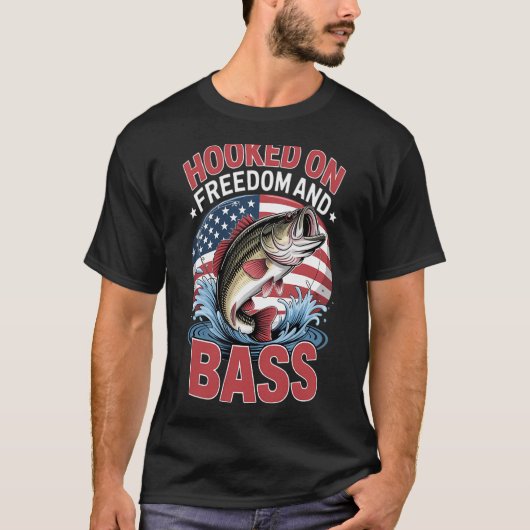 潜水巨魚。面白いオヒョウ釣りデザイン Tシャツ (正面)