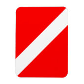 潜水旗，スキューバ·ダイバー·ダイバーがダウン マグネット (縦)