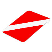 潜水旗，スキューバ·ダイバー·ダイバーがダウン マグネット (左側)