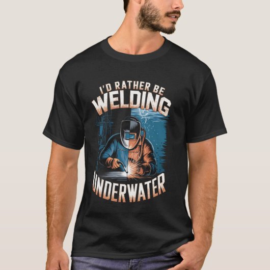 潜水溶接士の仕事に就きたい Tシャツ (正面)