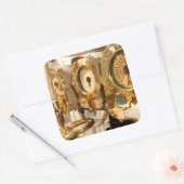 潜水艇の航法ゲージと楽器 スクエアシール (封筒)