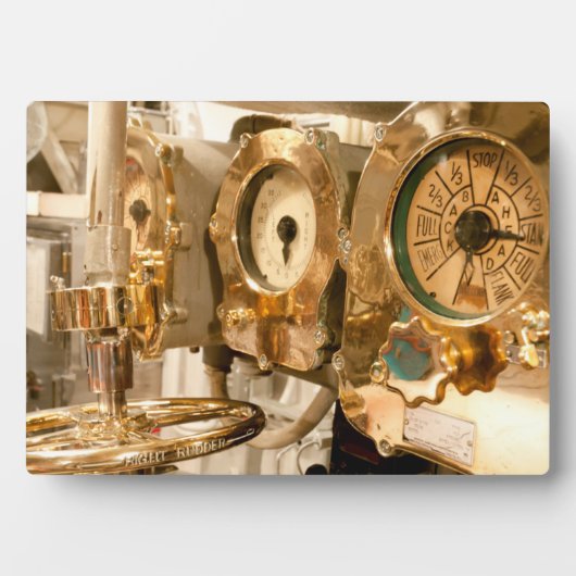 潜水艇の航法ゲージと楽器 フォトプラーク (正面)