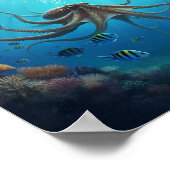 潜水艇は巨大な海の生き物を見つける ポスター (角)