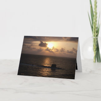 潜水艦および日没 カード